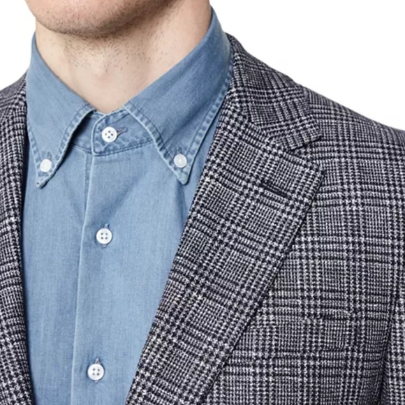 Reiss Glen Plaid Slim Fit Blazer Size 36R - Picture 2 of 12